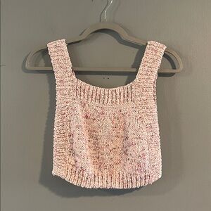 Zara pink sweater cropped‎ tank size small